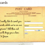 Postcard style contact form